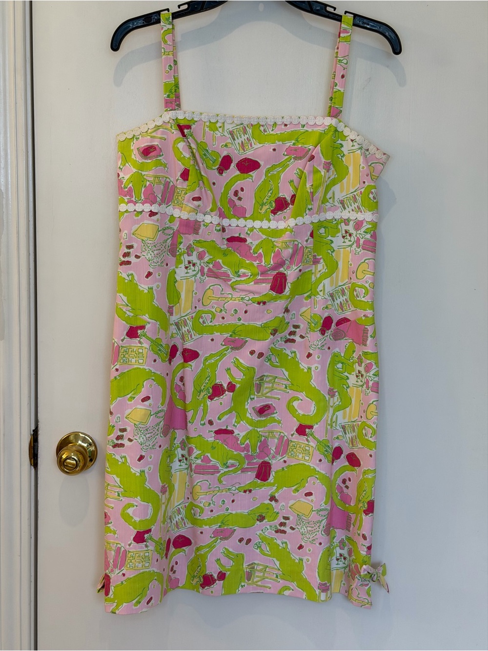 Lilly Pulitzer Pink, Lime Green and Yellow Printed Mini Dress